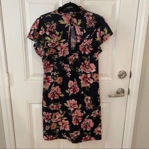 Dark blue floral dress